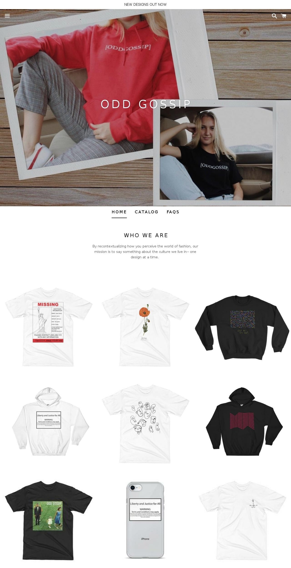 oddgossip.com — Shopify storefront screenshot