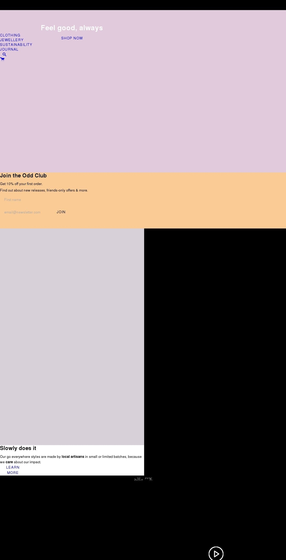 oddish.com.au shopify website screenshot