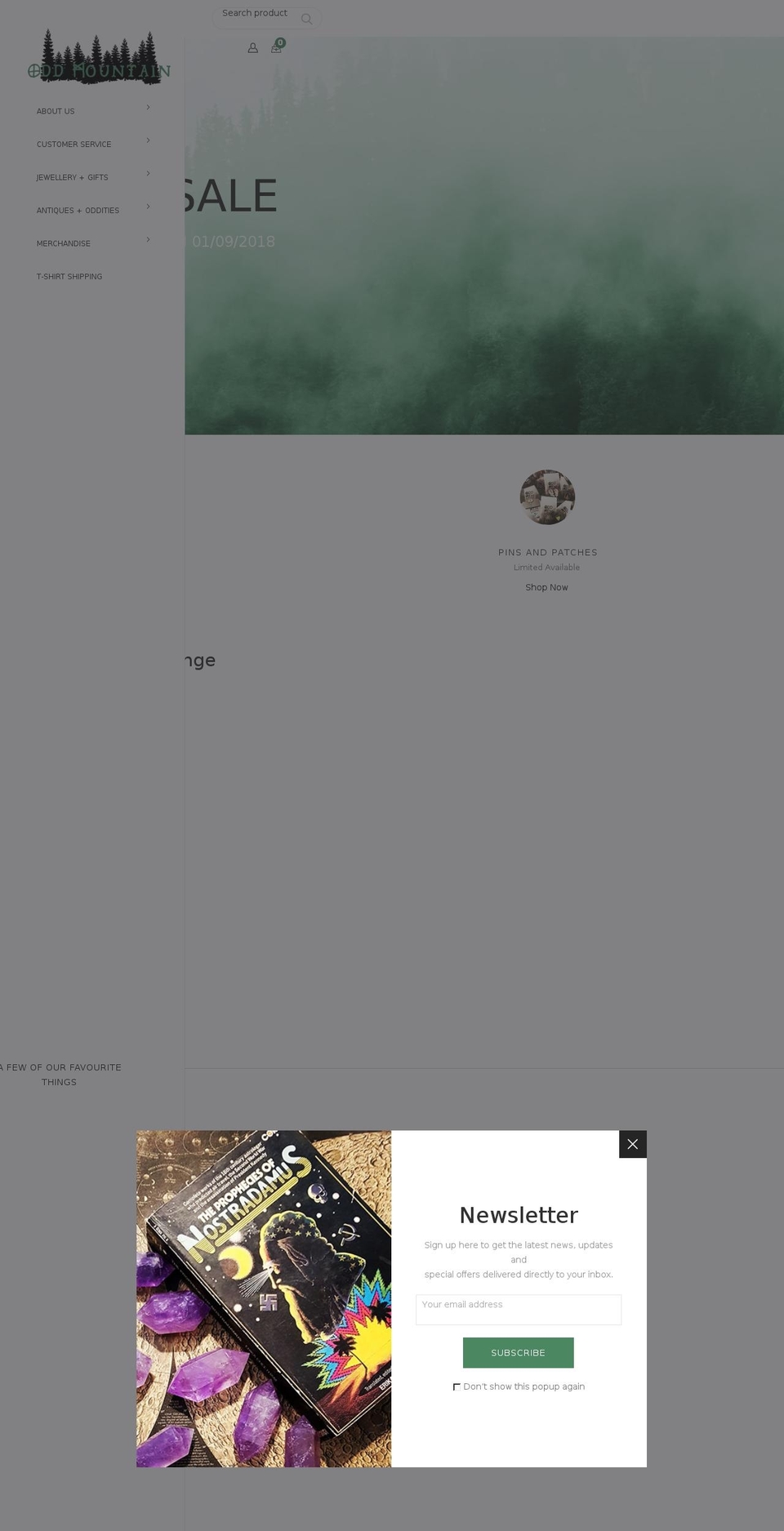odditiesaustralia.com — Shopify storefront screenshot