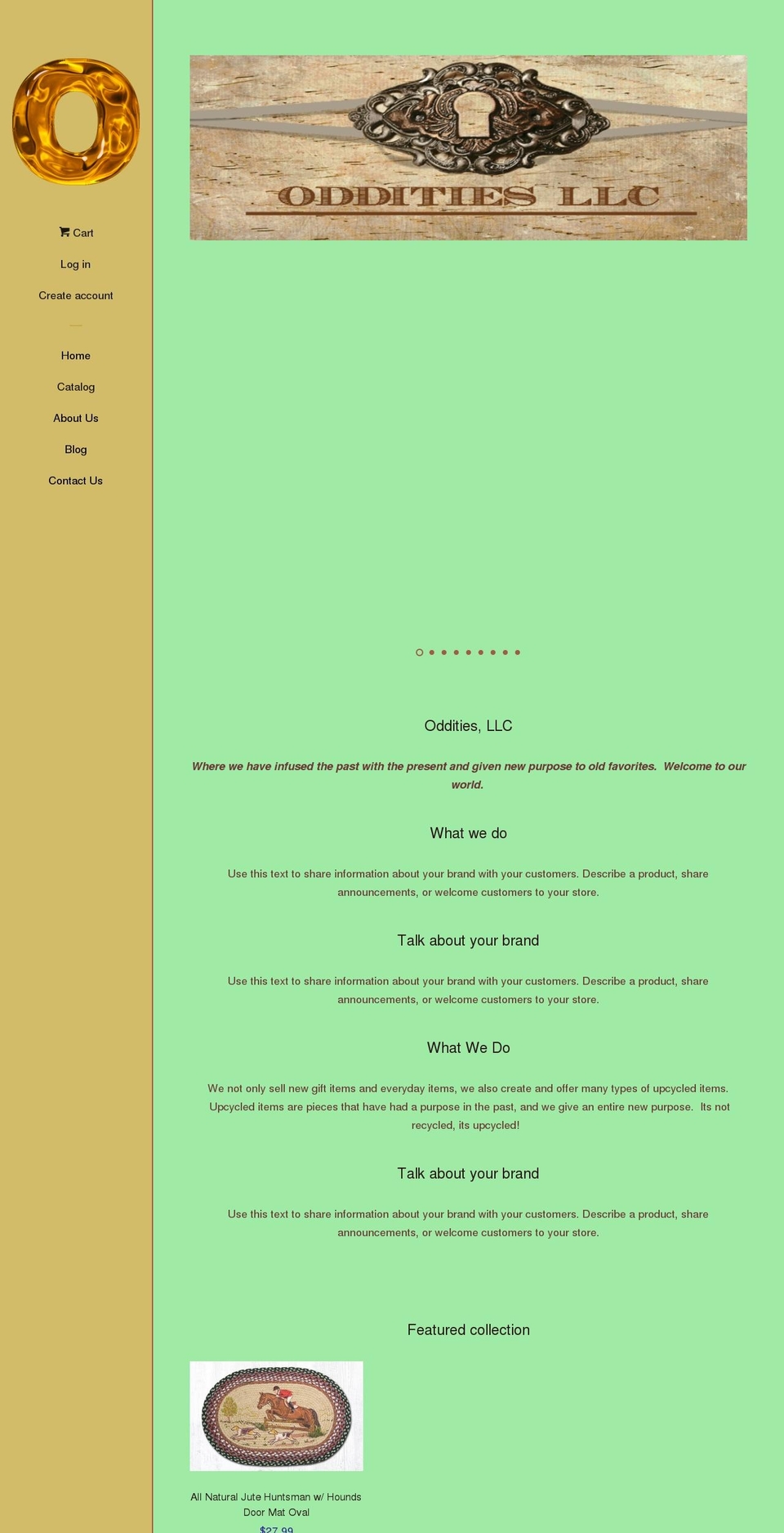 odditiesllc.com shopify website screenshot