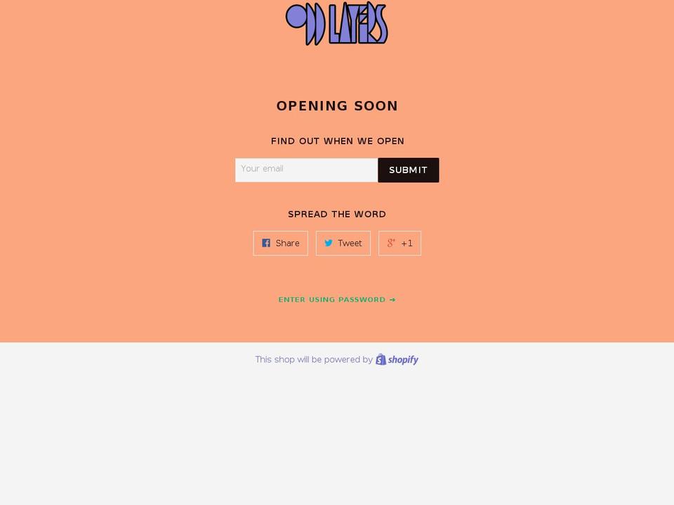 oddlayers.com — Shopify storefront screenshot