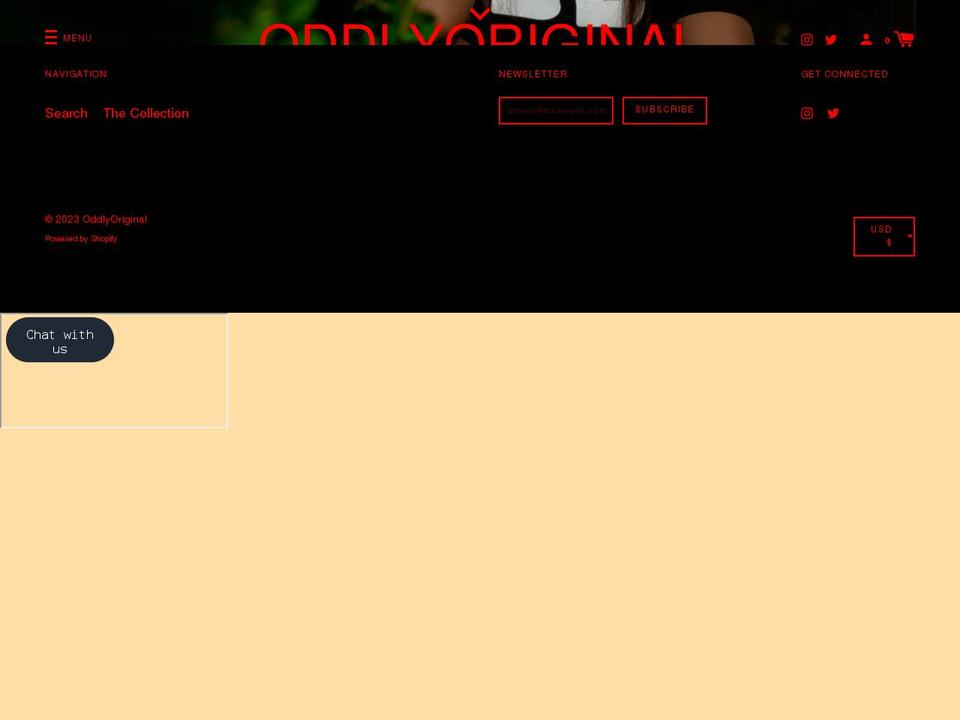 oddlyoriginalllc.com shopify website screenshot