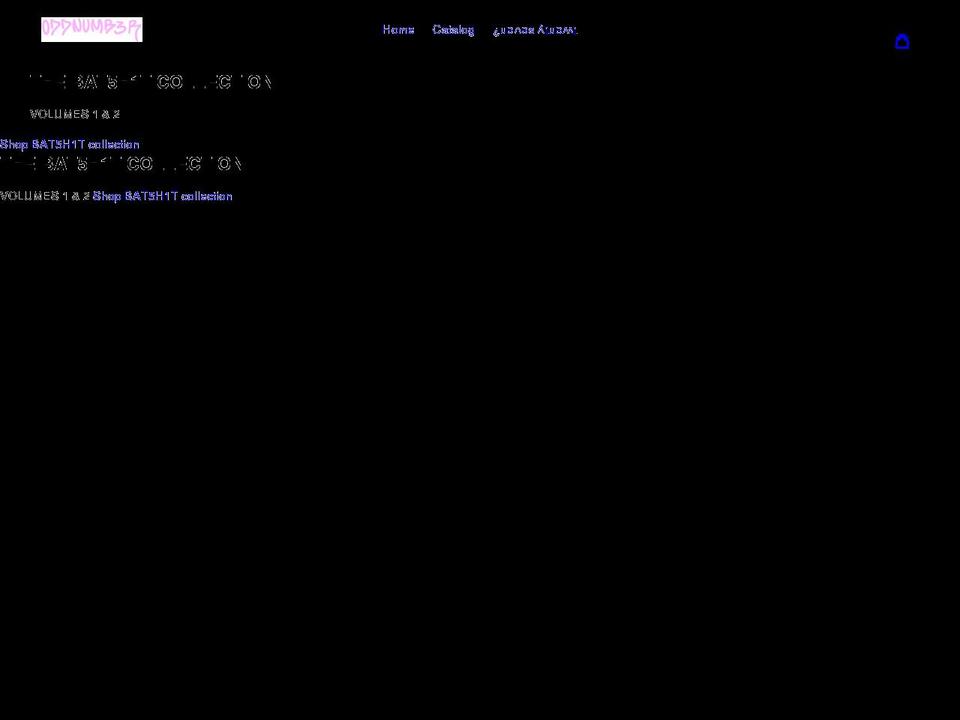 oddnumb3r.com shopify website screenshot