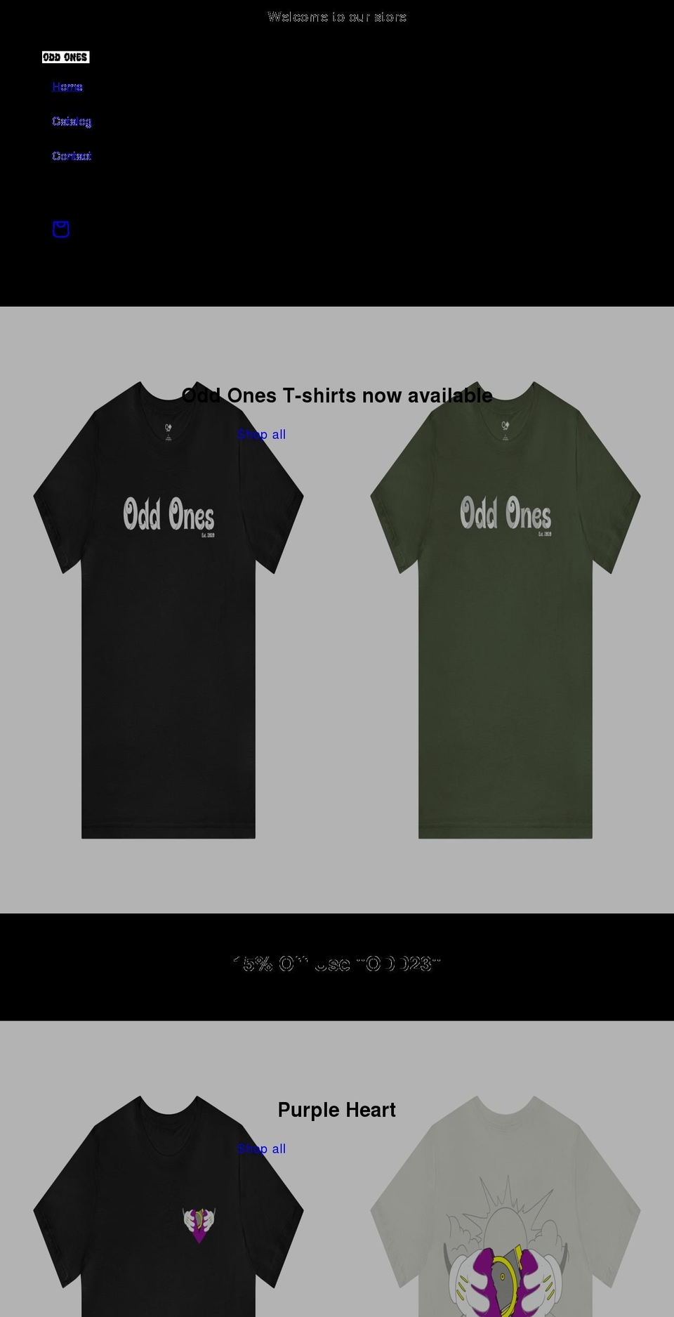 oddonesnyc.com shopify website screenshot