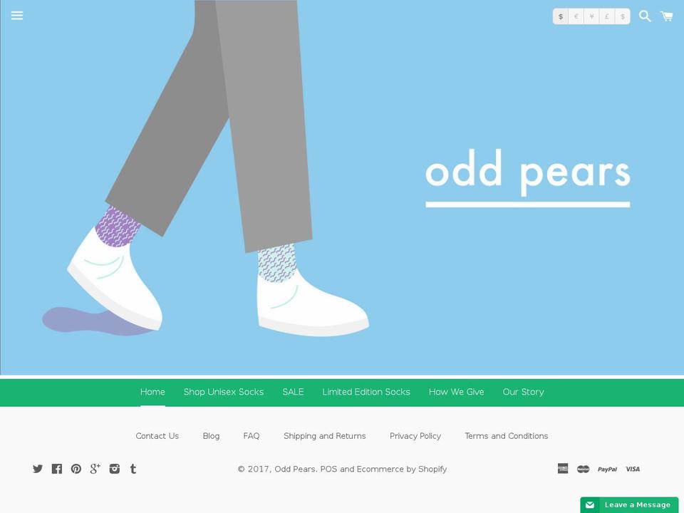 boundless Shopify theme site example oddpears.com