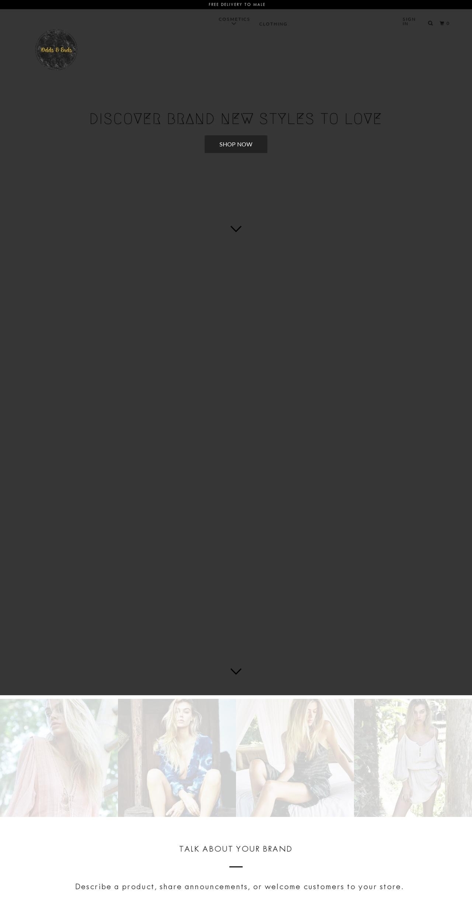 oddsndends.com — Shopify storefront screenshot