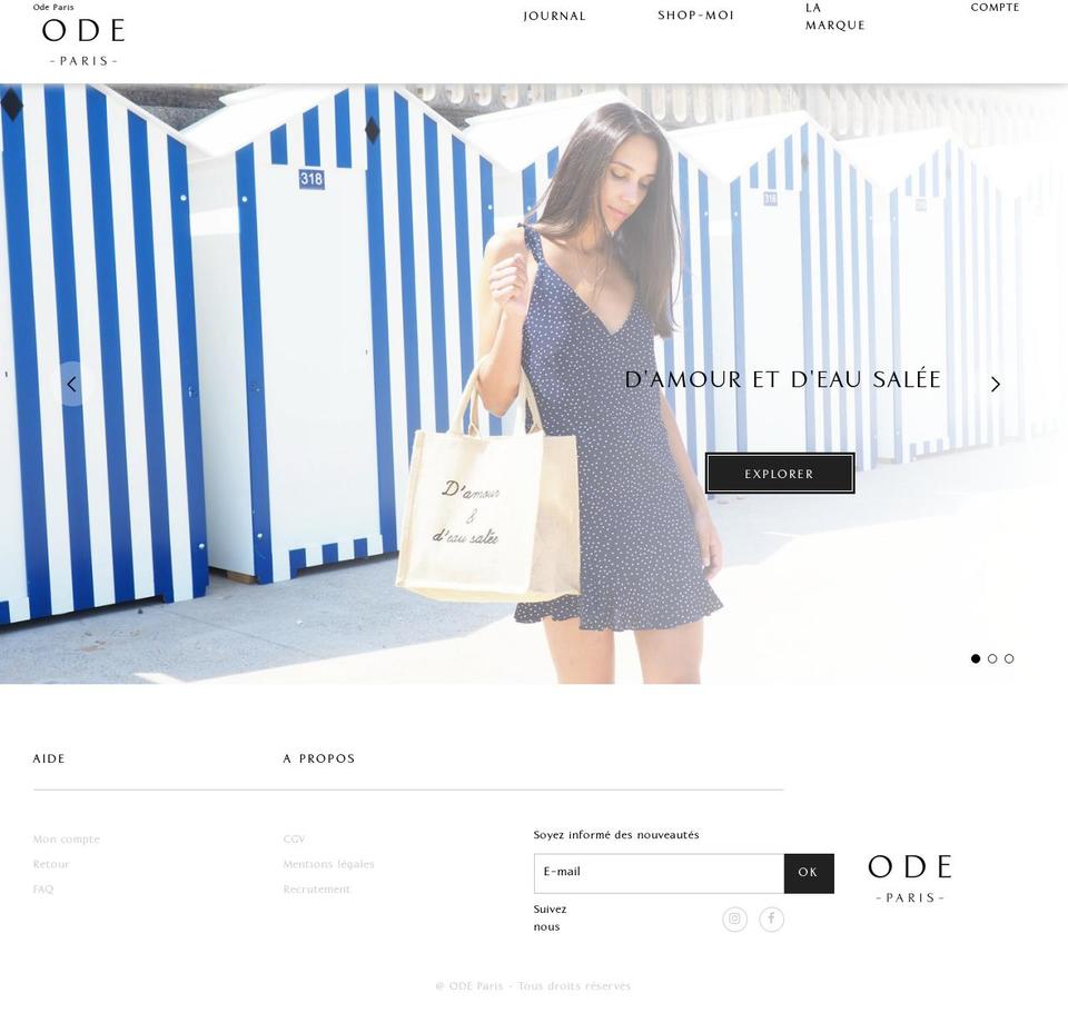 ode-paris.com — Shopify storefront screenshot