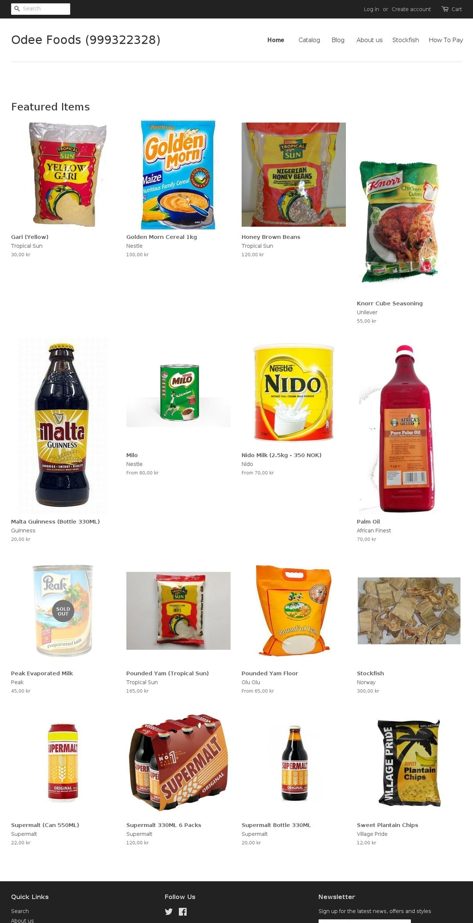 odeefoods.com shopify website screenshot
