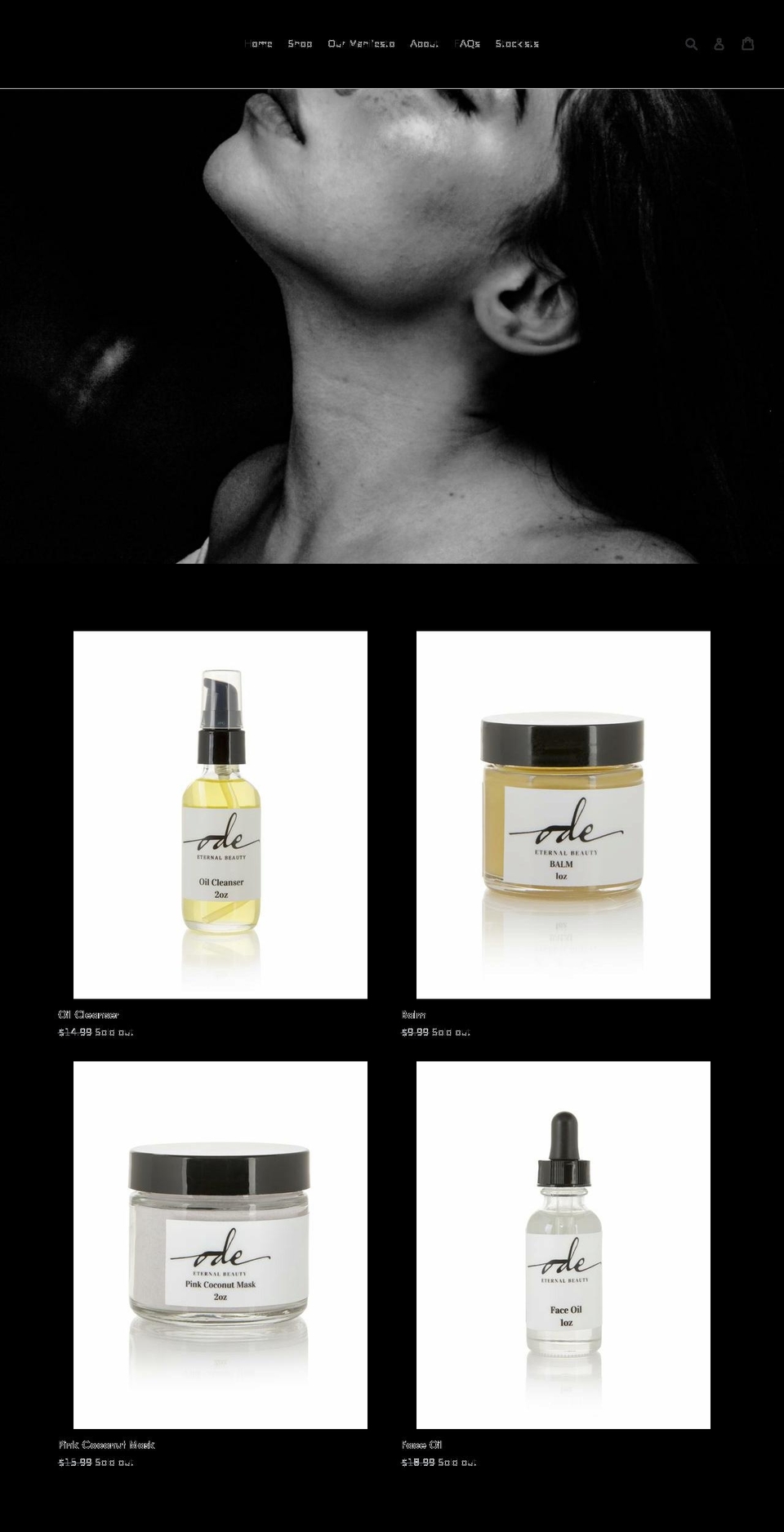 odeeternalbeauty.com — Shopify storefront screenshot