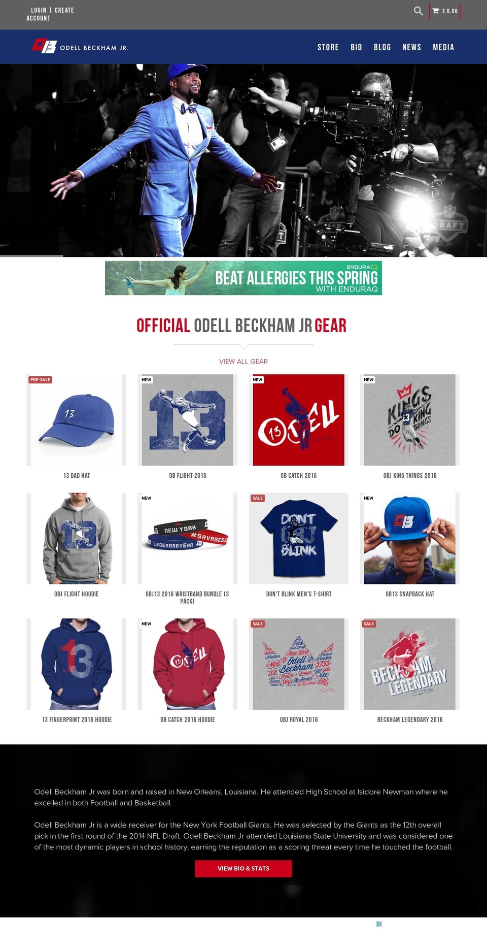 odellbeckhamjr13.com shopify website screenshot
