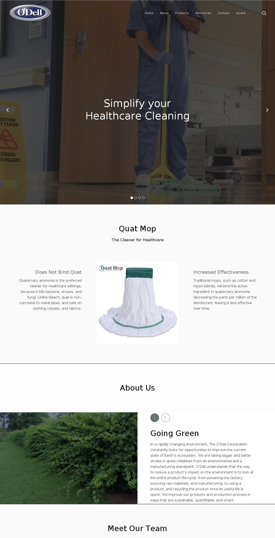 odellcorp.com shopify website screenshot