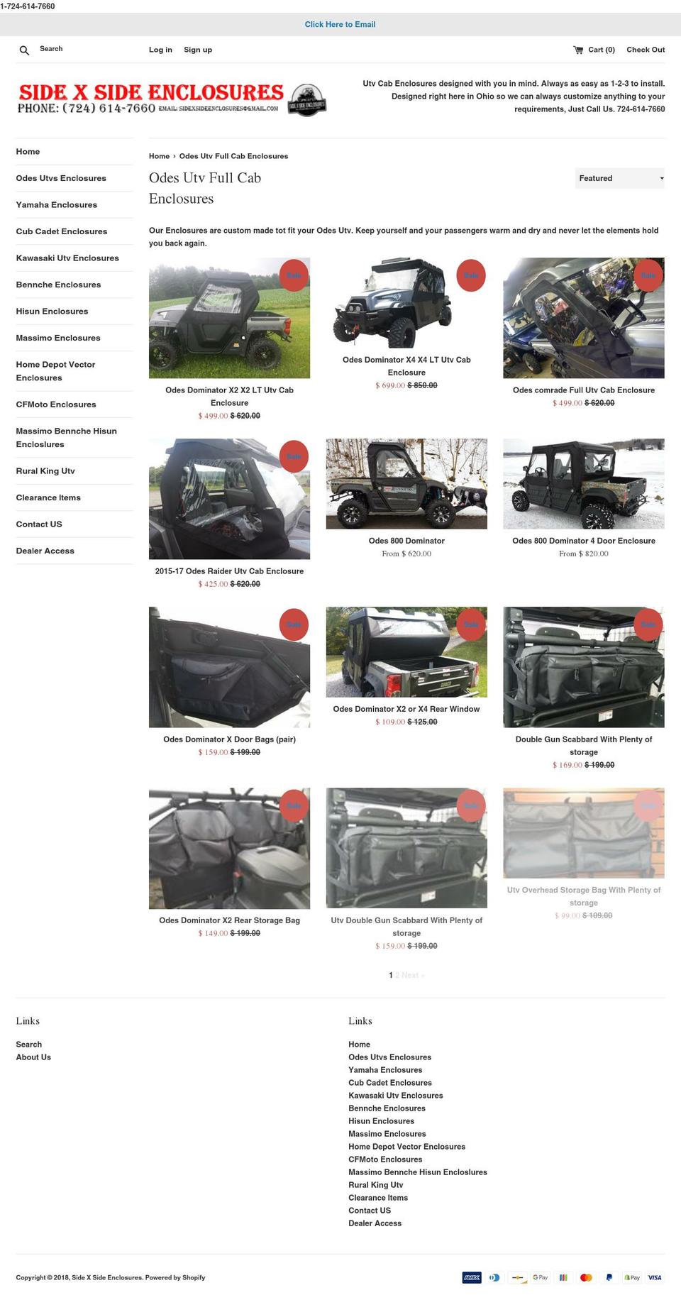 odesenclosures.com — Shopify storefront screenshot