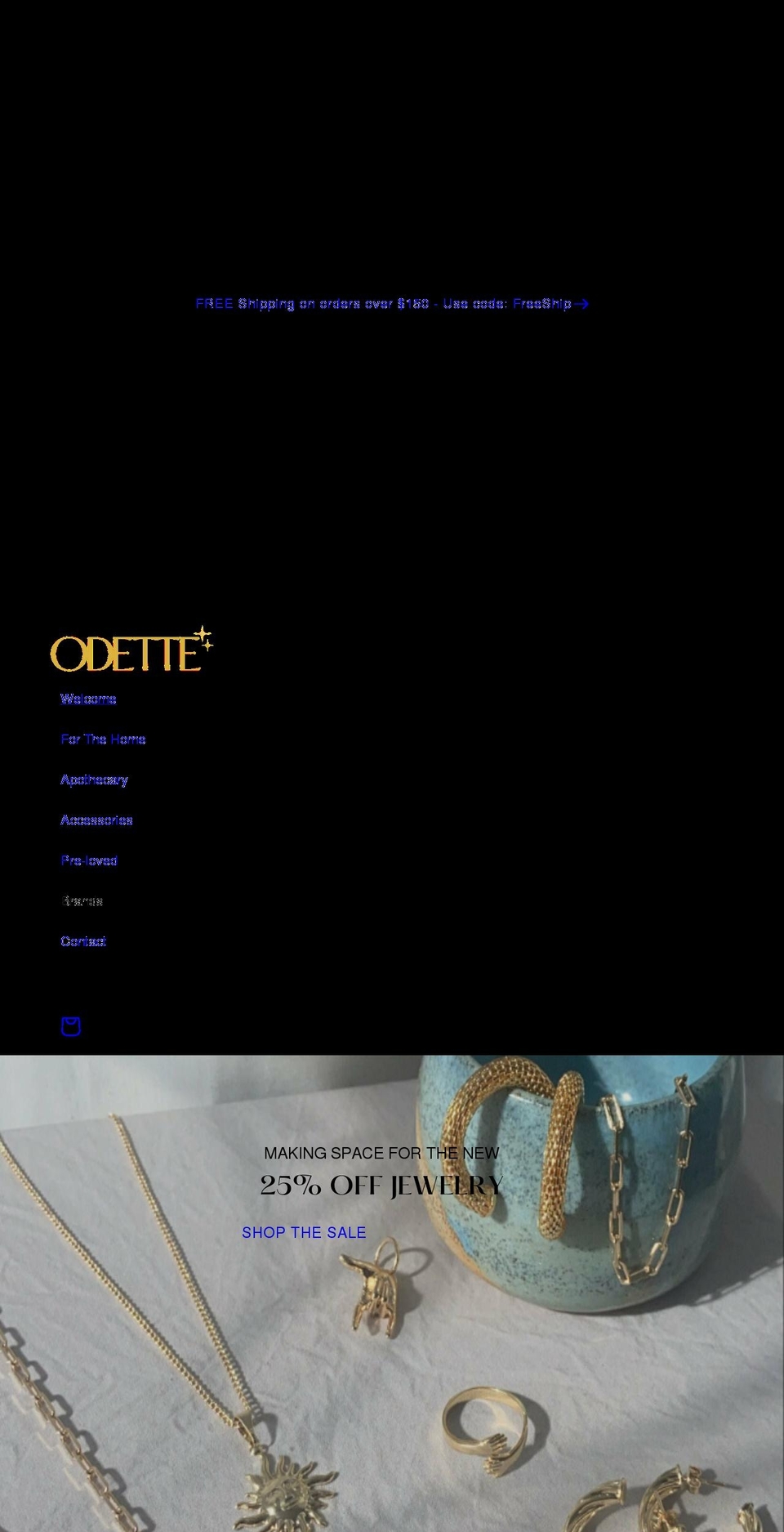 odette.co shopify website screenshot