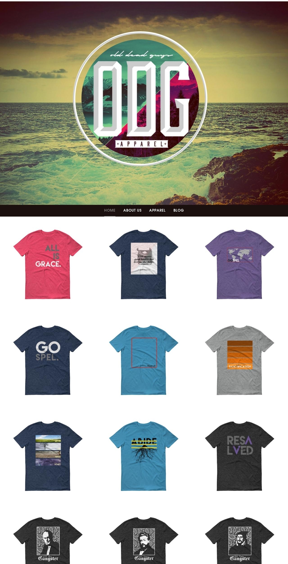 odgapparel.com shopify website screenshot