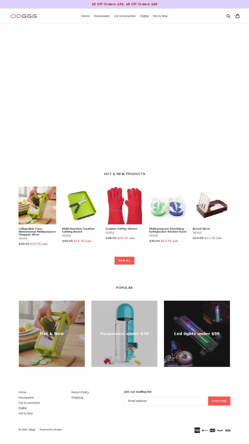 odggg.com — Shopify storefront screenshot