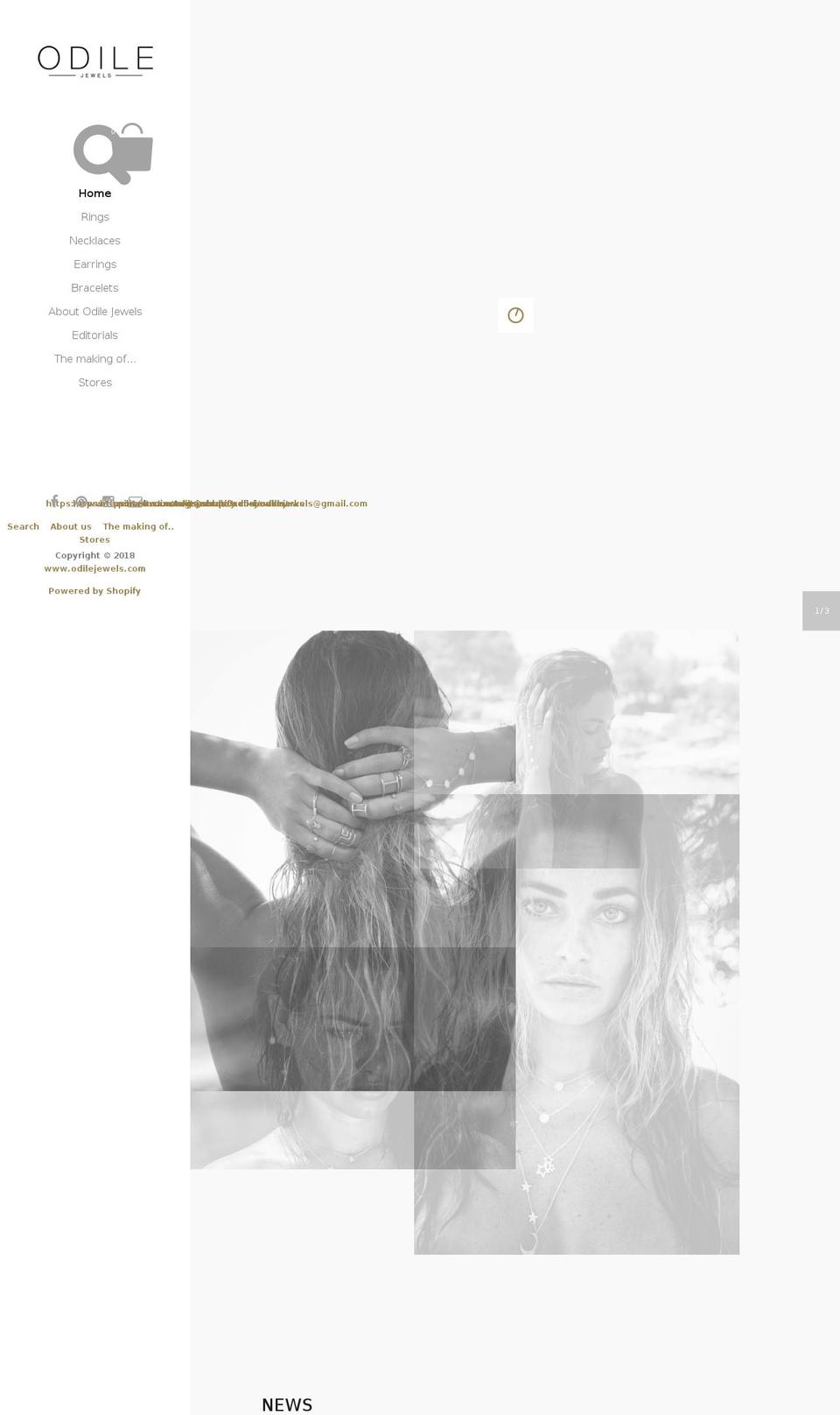 odilejewels.com shopify website screenshot