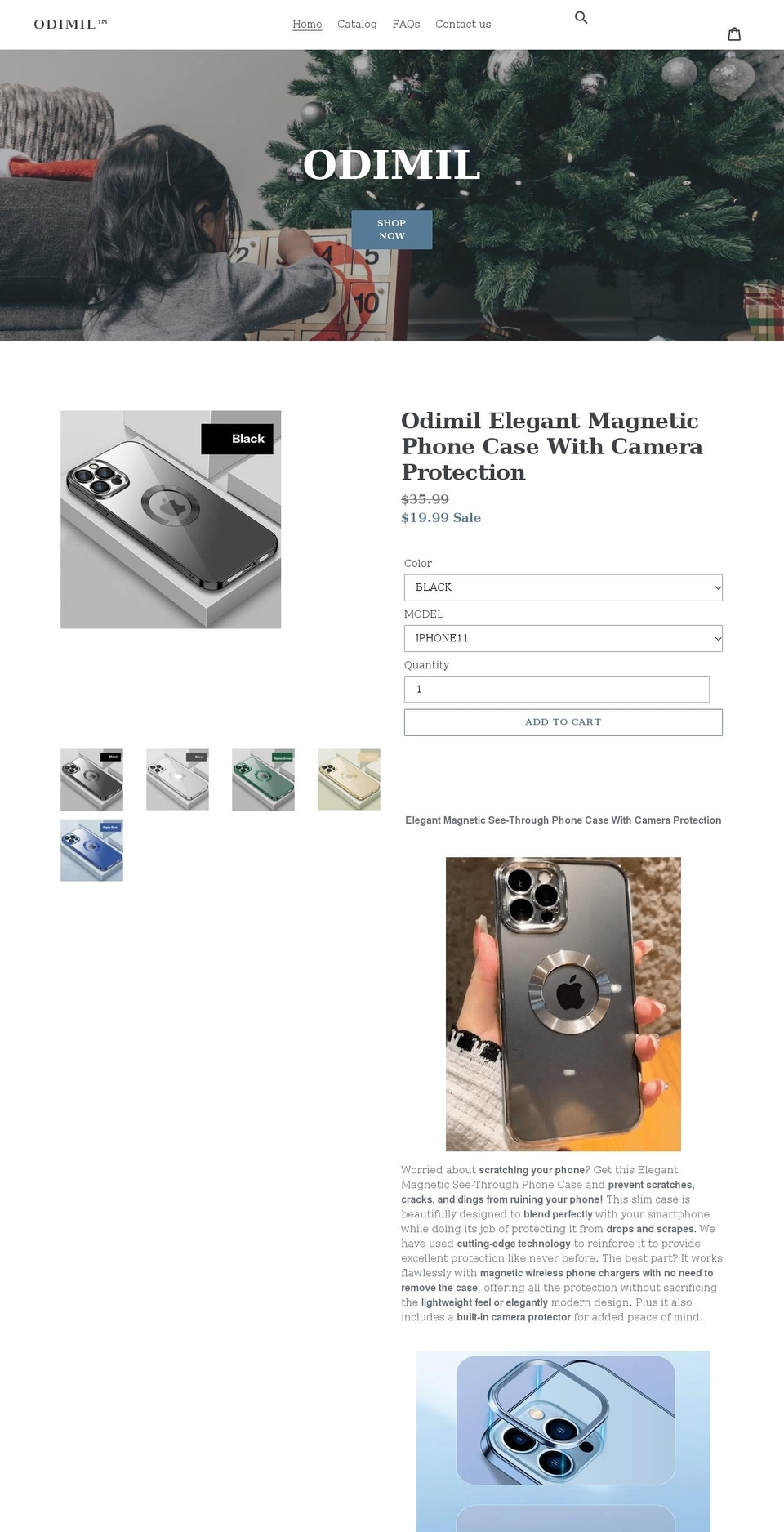 odimil.com — Shopify storefront screenshot