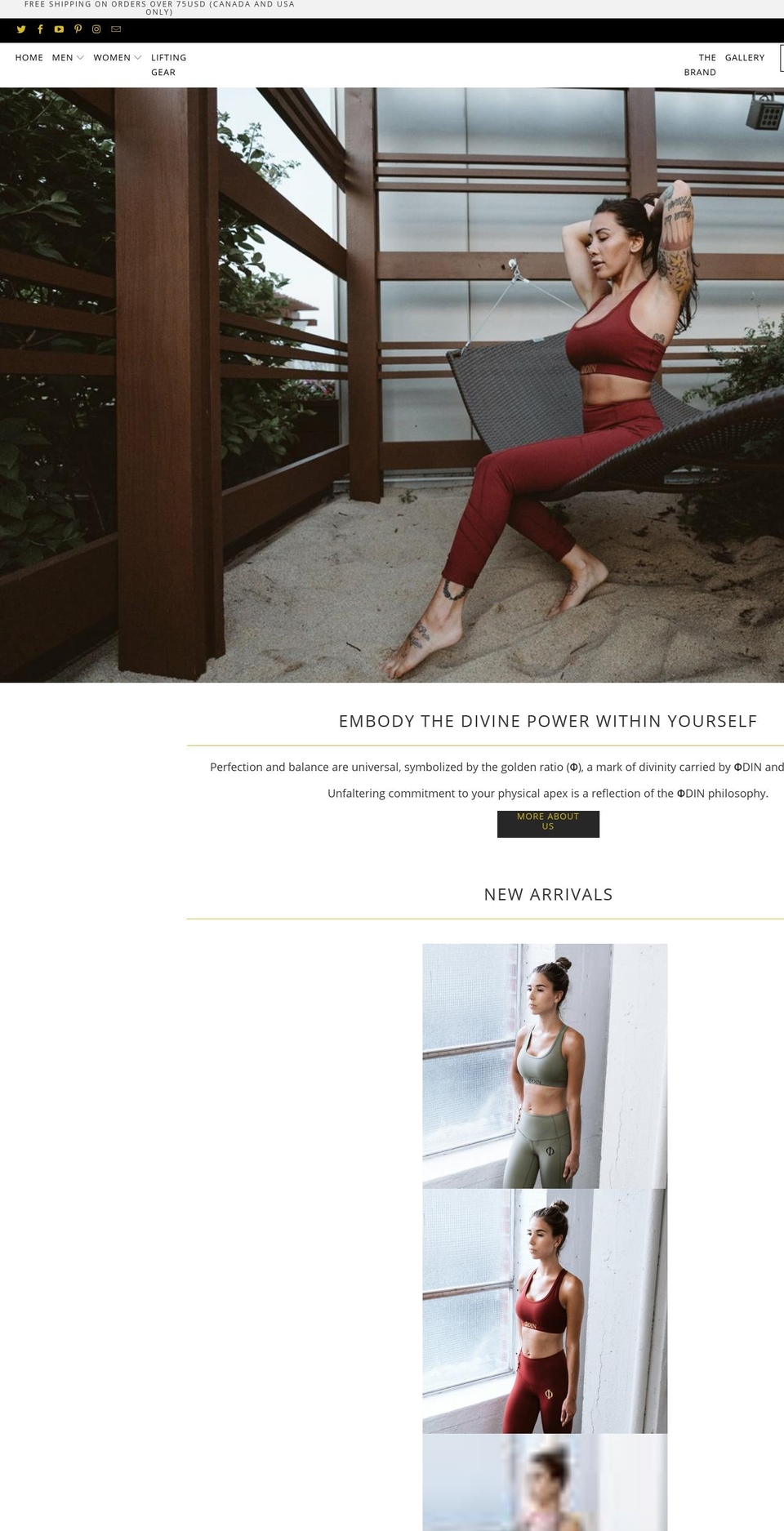 odin-gear.com — Shopify storefront screenshot