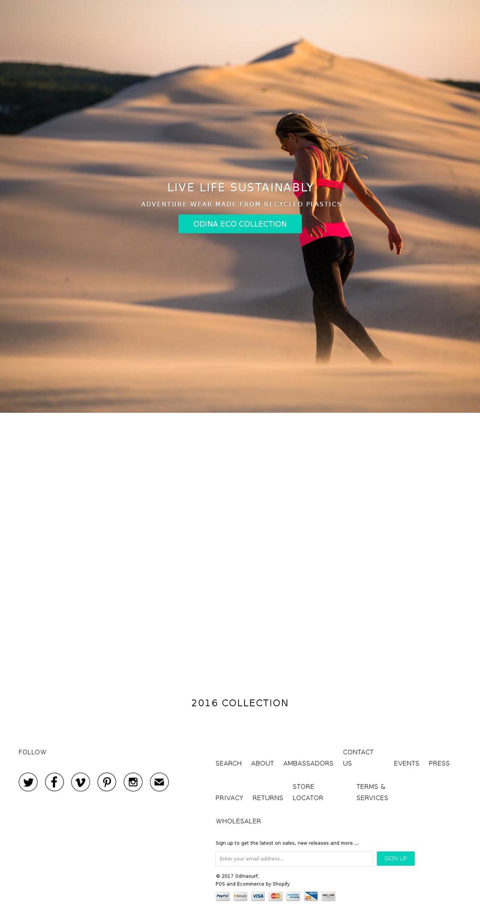 odinaswimwear.com shopify website screenshot