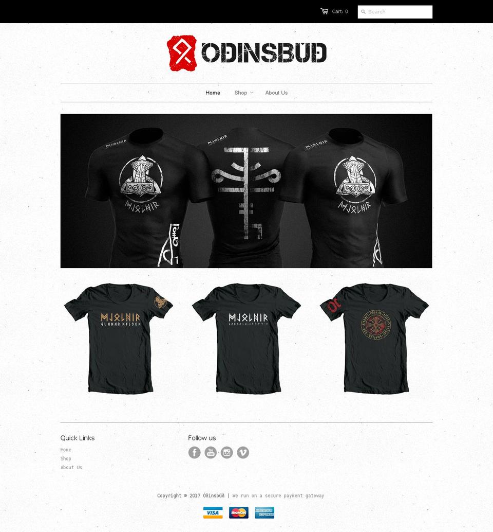 odinsbud.com shopify website screenshot