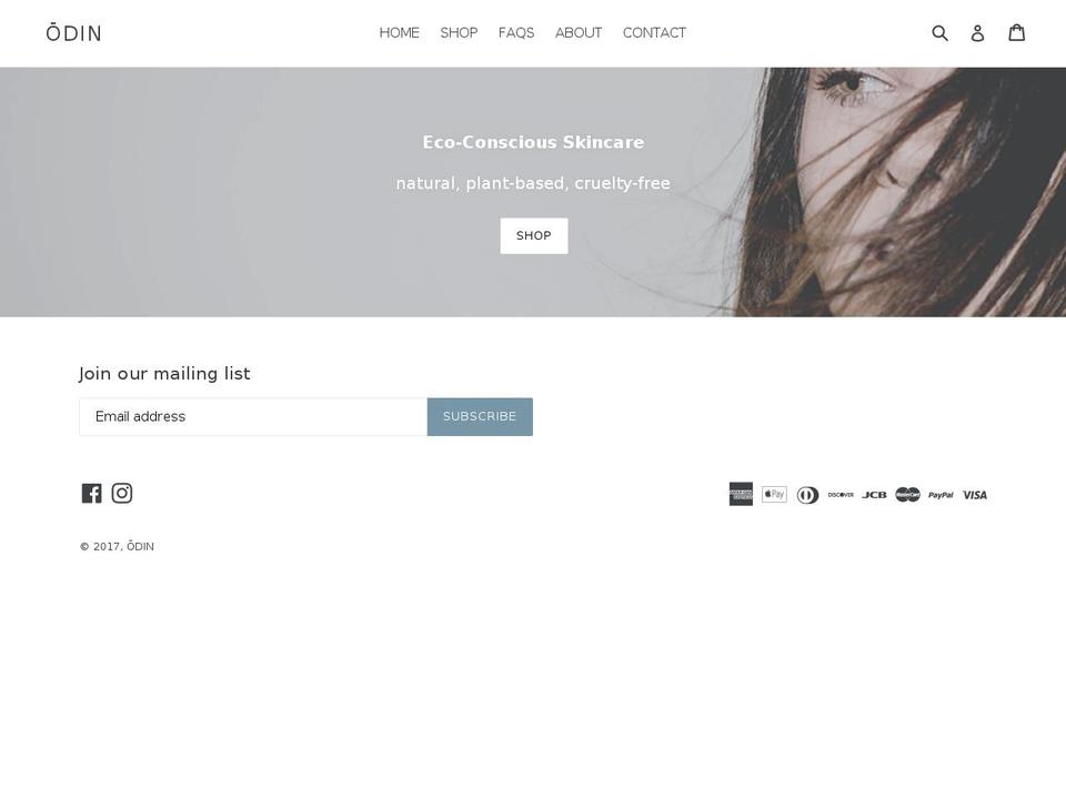 odinskincare.com shopify website screenshot