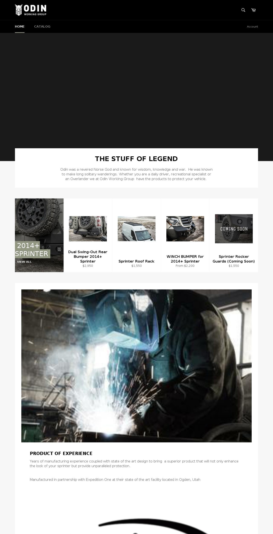 odinworkinggroup.com — Shopify storefront screenshot