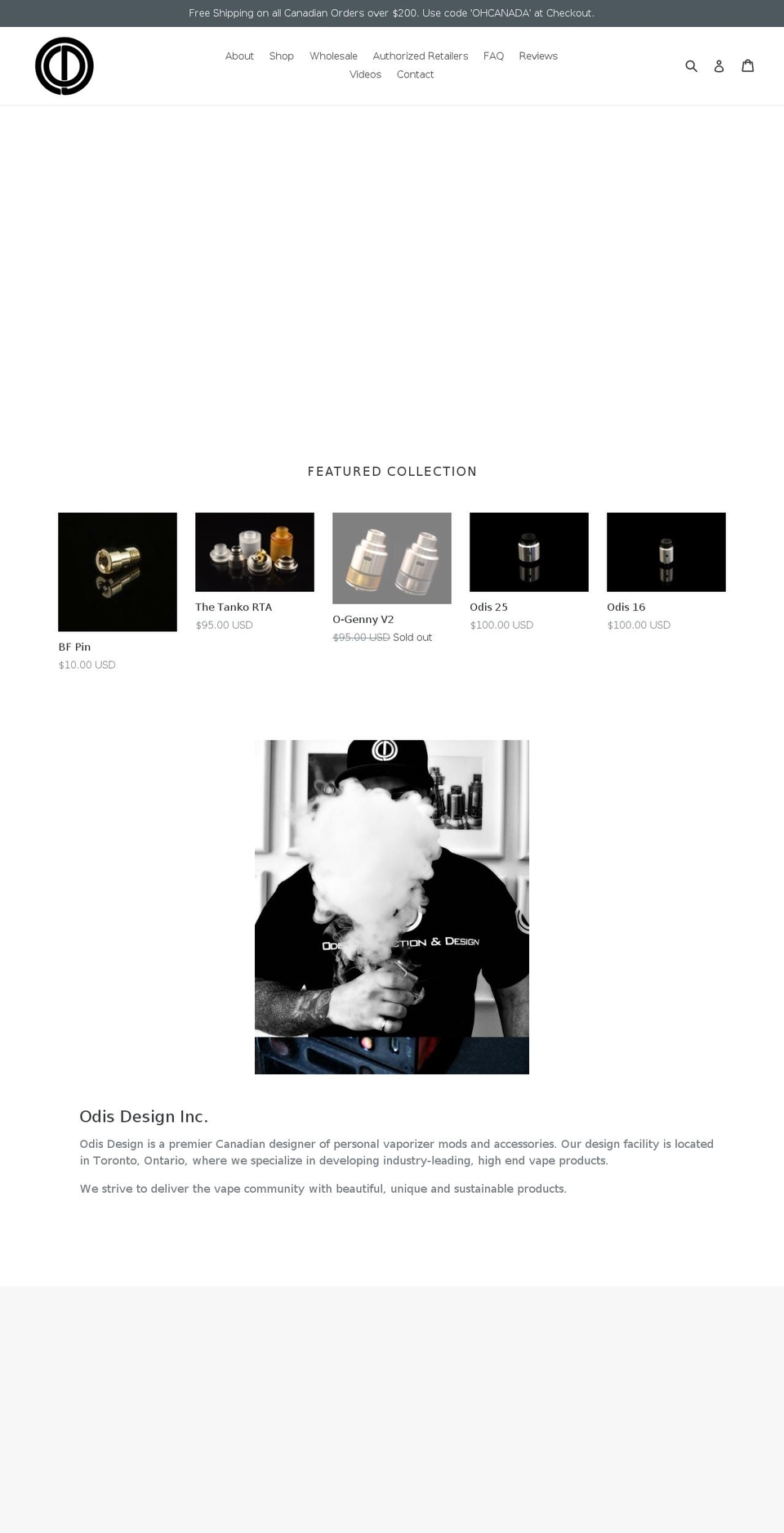 odisdesign.com shopify website screenshot