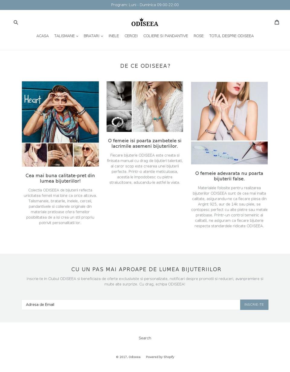 odiseea.net shopify website screenshot