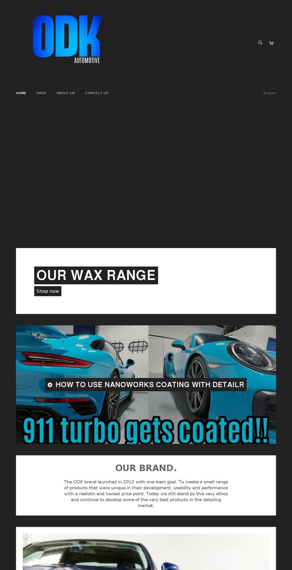 odkwaxes.co.uk shopify website screenshot