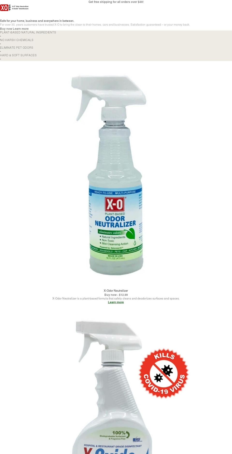 odor-neutralizer.com — Shopify storefront screenshot