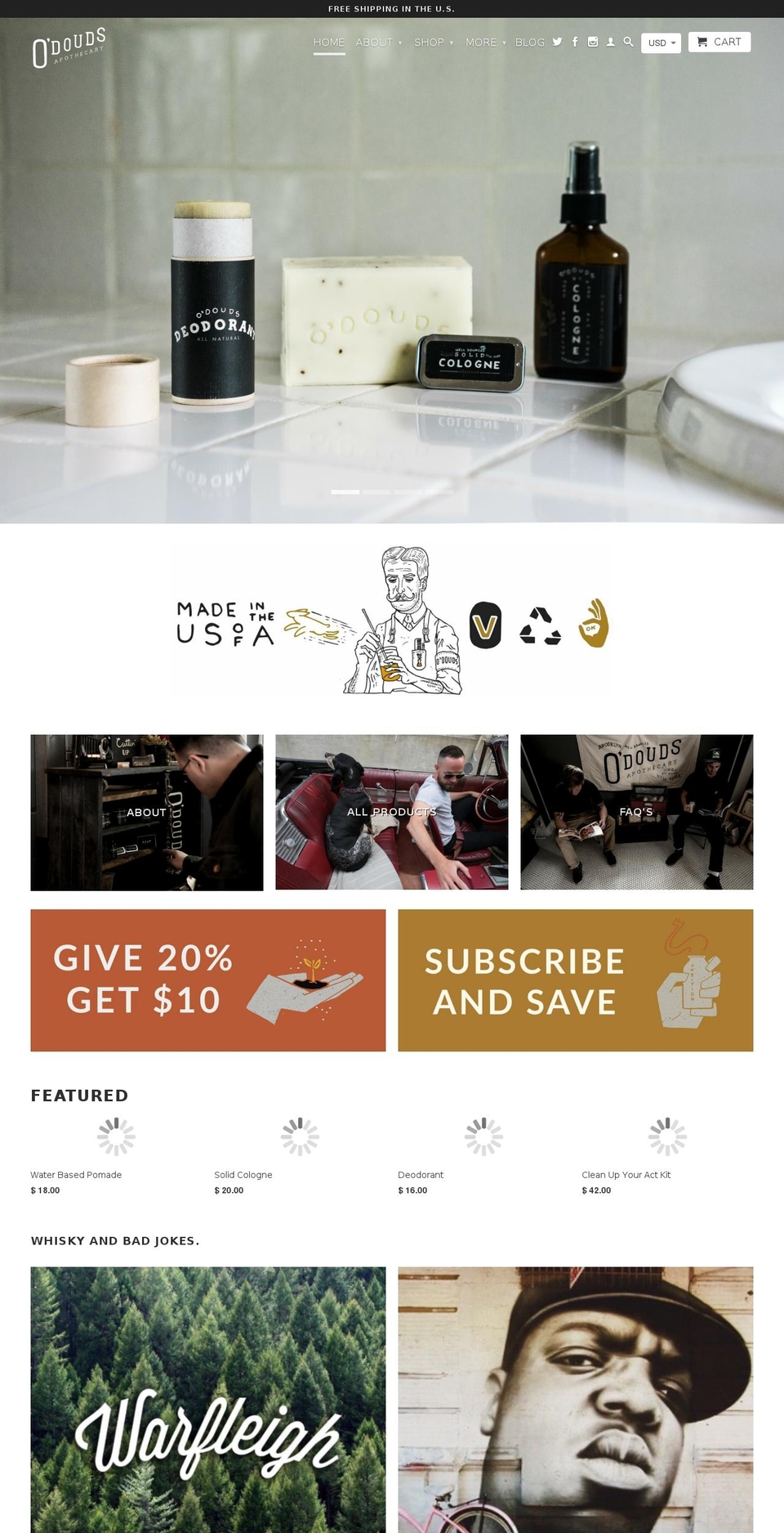 odoudsallnatural.com shopify website screenshot