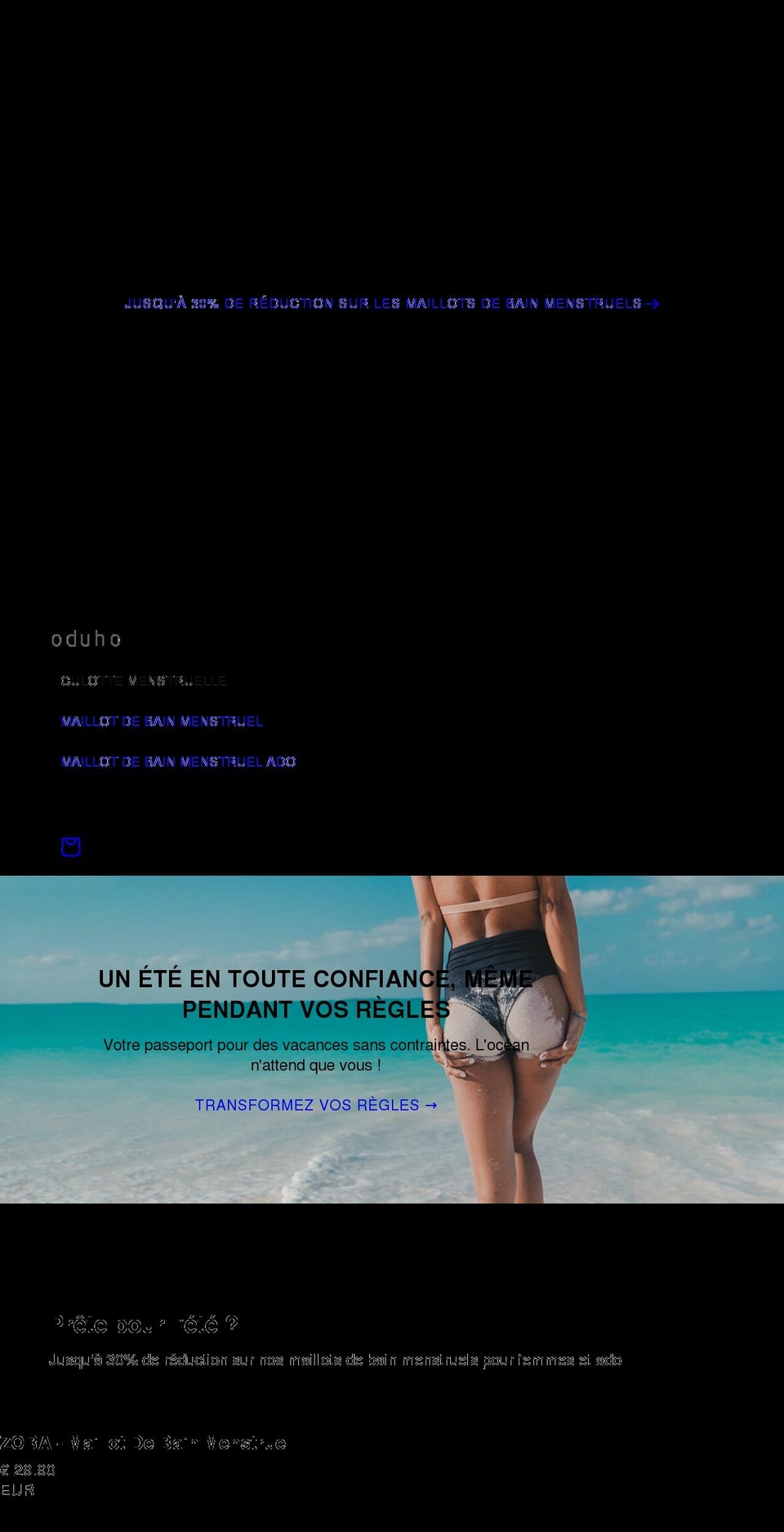 oduho.com shopify website screenshot