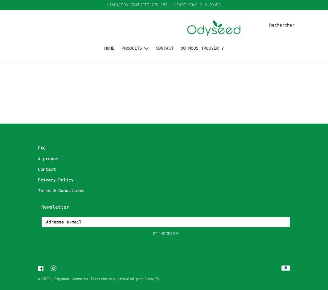 odyseed.com shopify website screenshot