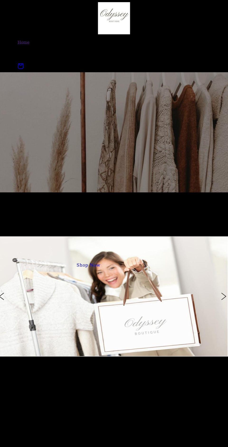 odysseybtq.com shopify website screenshot