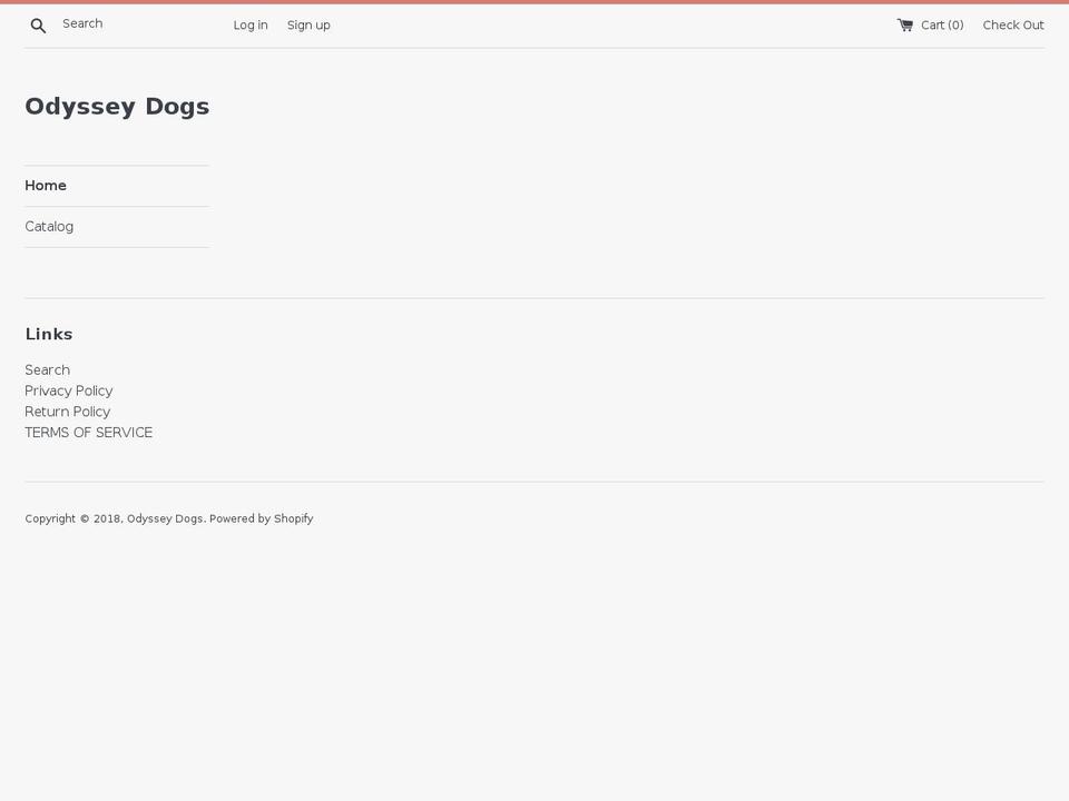 odysseydogs.com — Shopify storefront screenshot