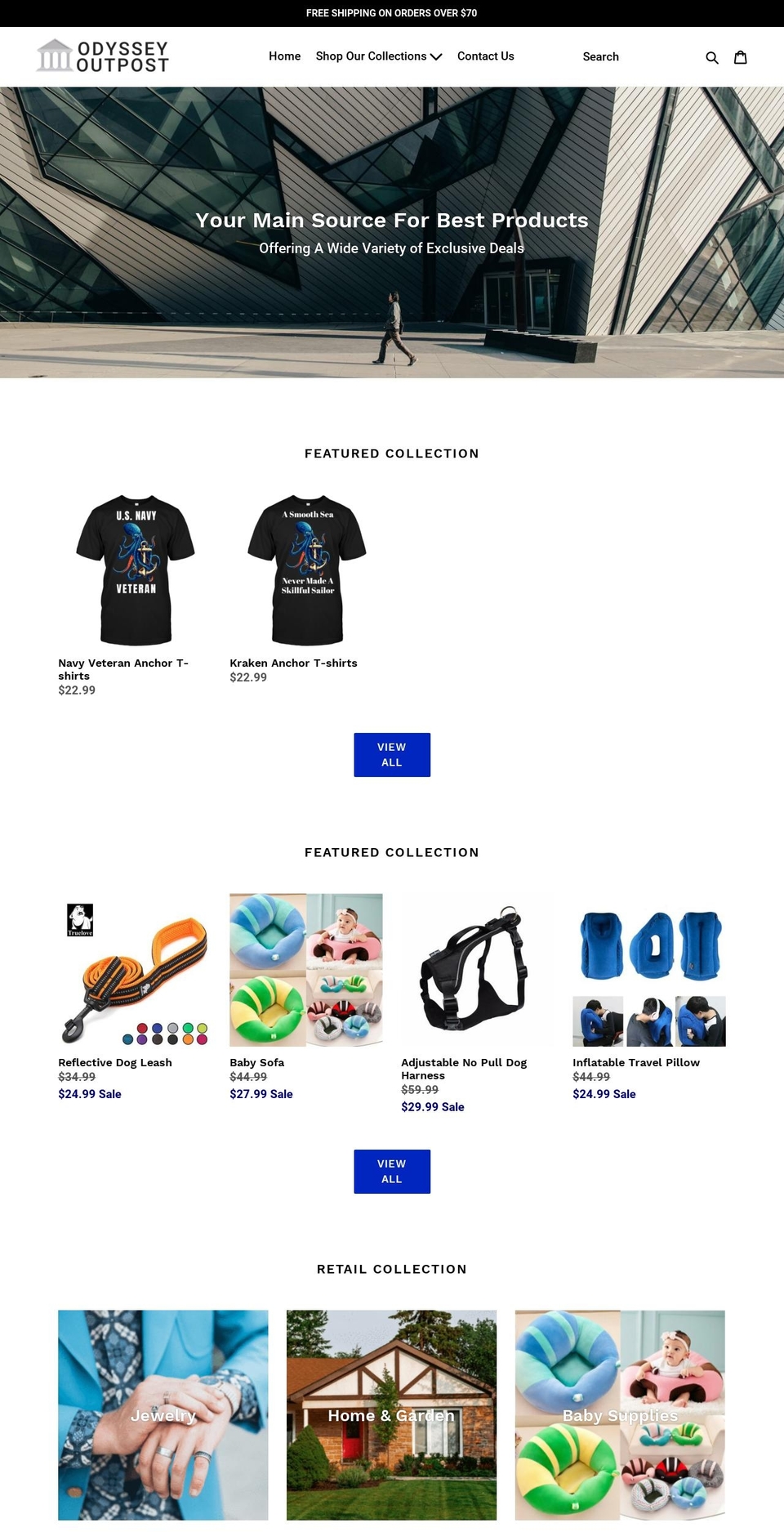odysseyoutpost.com — Shopify storefront screenshot