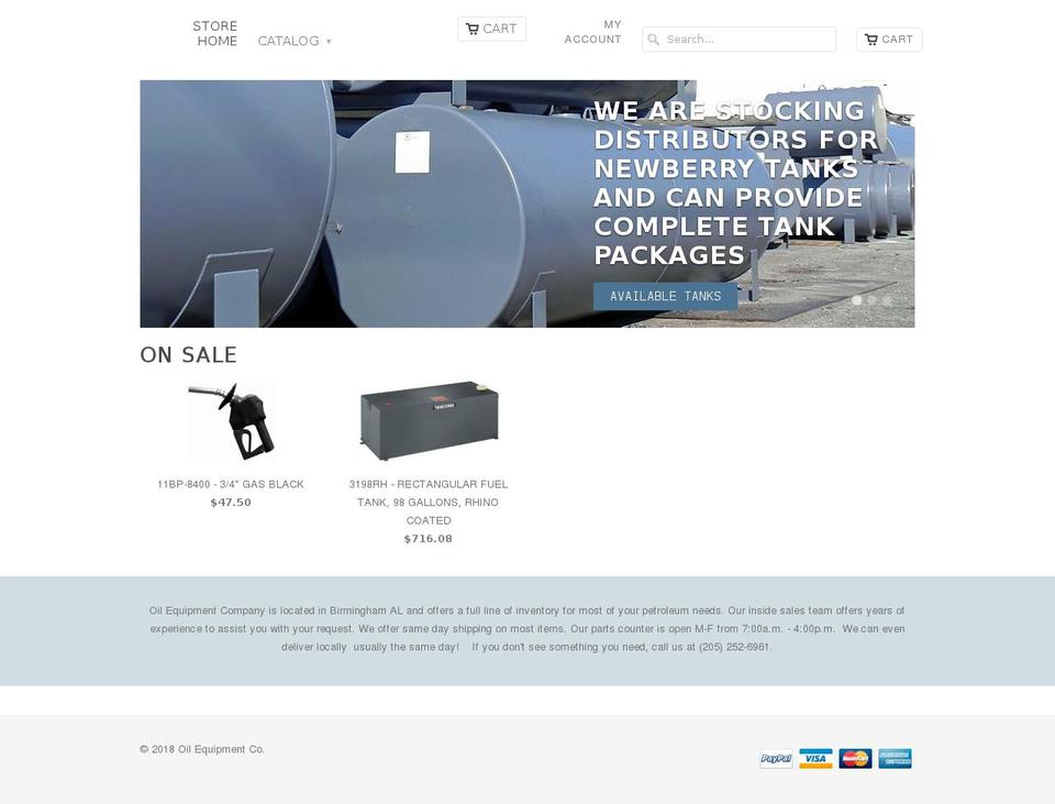 oecparts.net shopify website screenshot