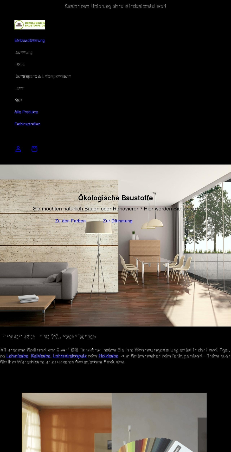 oekologische-baustoffe.de shopify website screenshot