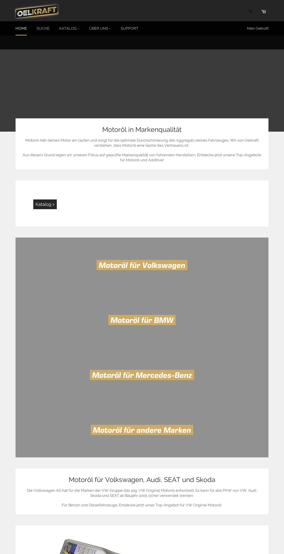 oelkraft.com — Shopify storefront screenshot