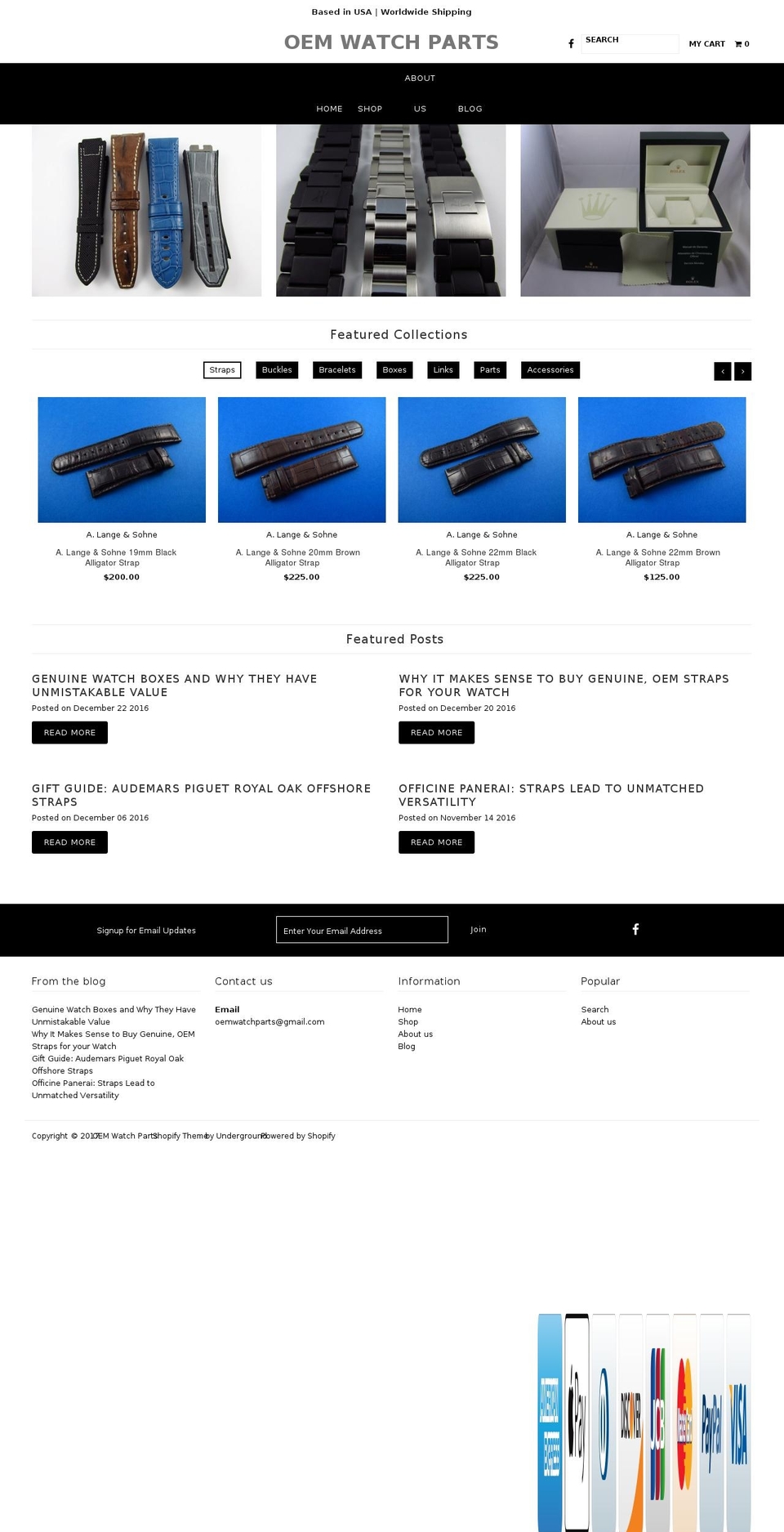 oemwatchparts.com shopify website screenshot