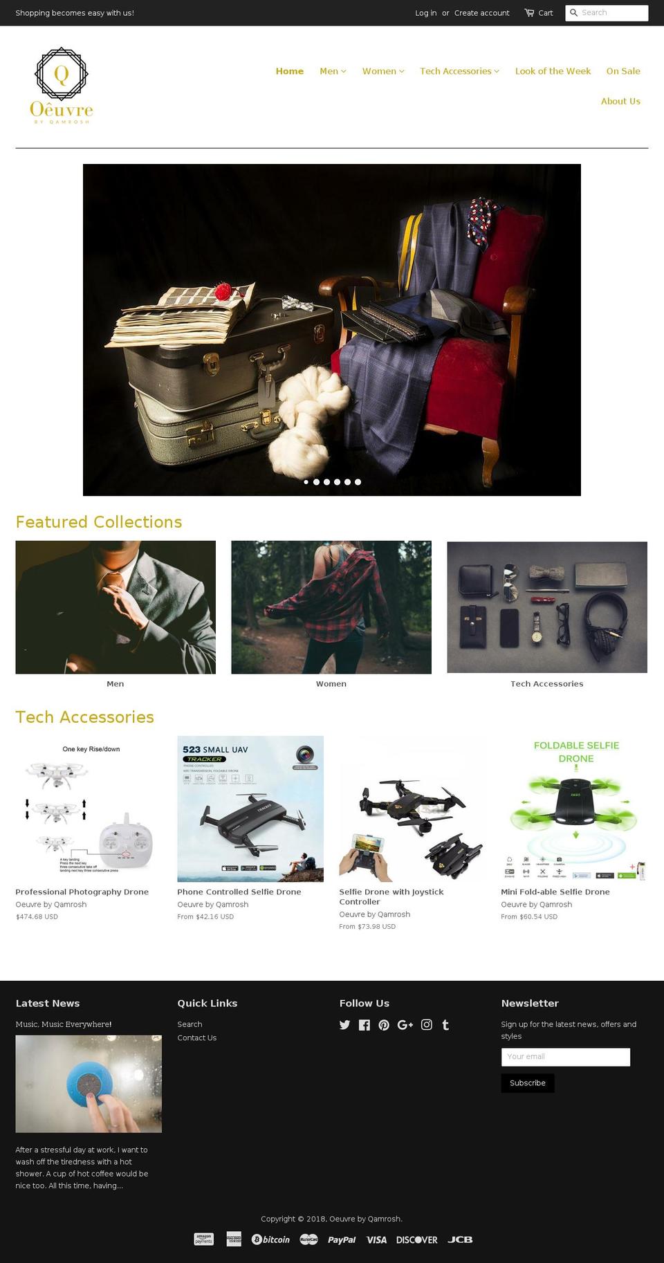 oeuvrebyqamrosh.com — Shopify storefront screenshot