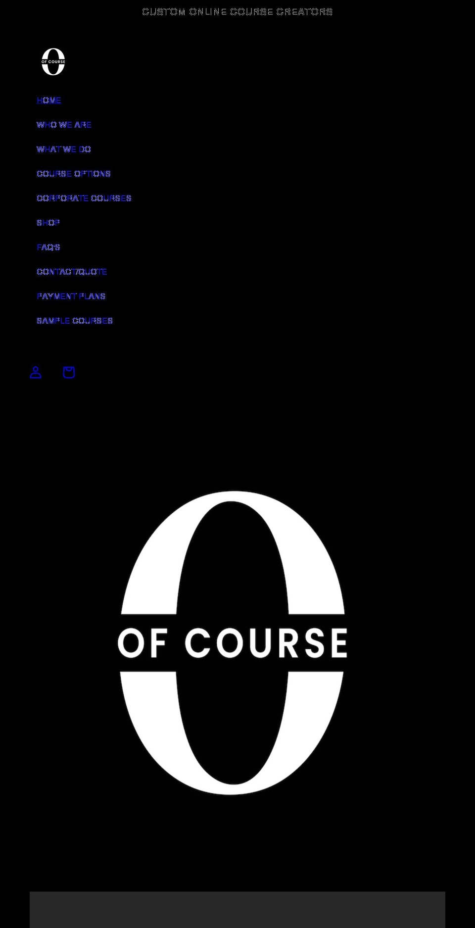 of-course.com.au shopify website screenshot
