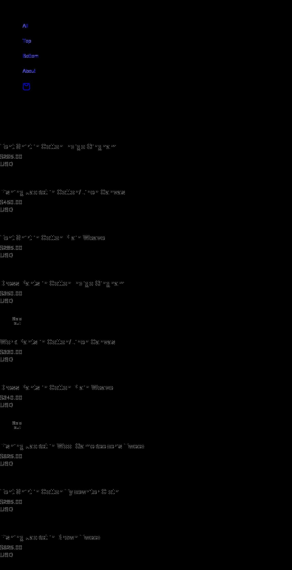 of-nothing.com shopify website screenshot