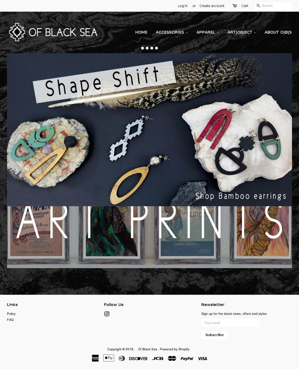 ofblacksea.com — Shopify storefront screenshot