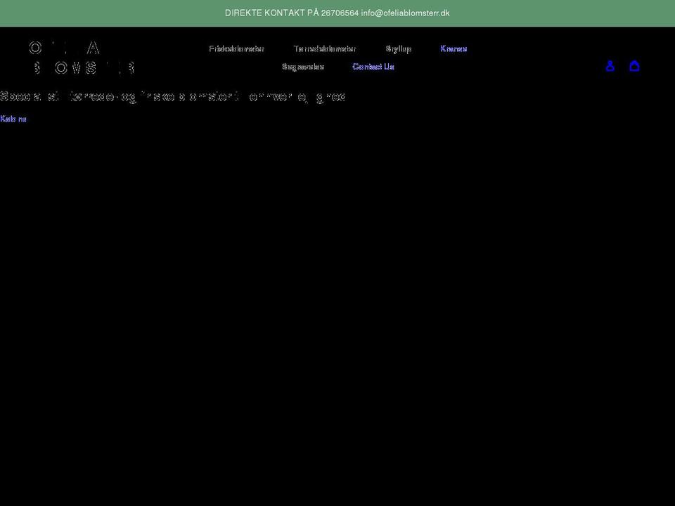 ofeliablomster.dk shopify website screenshot