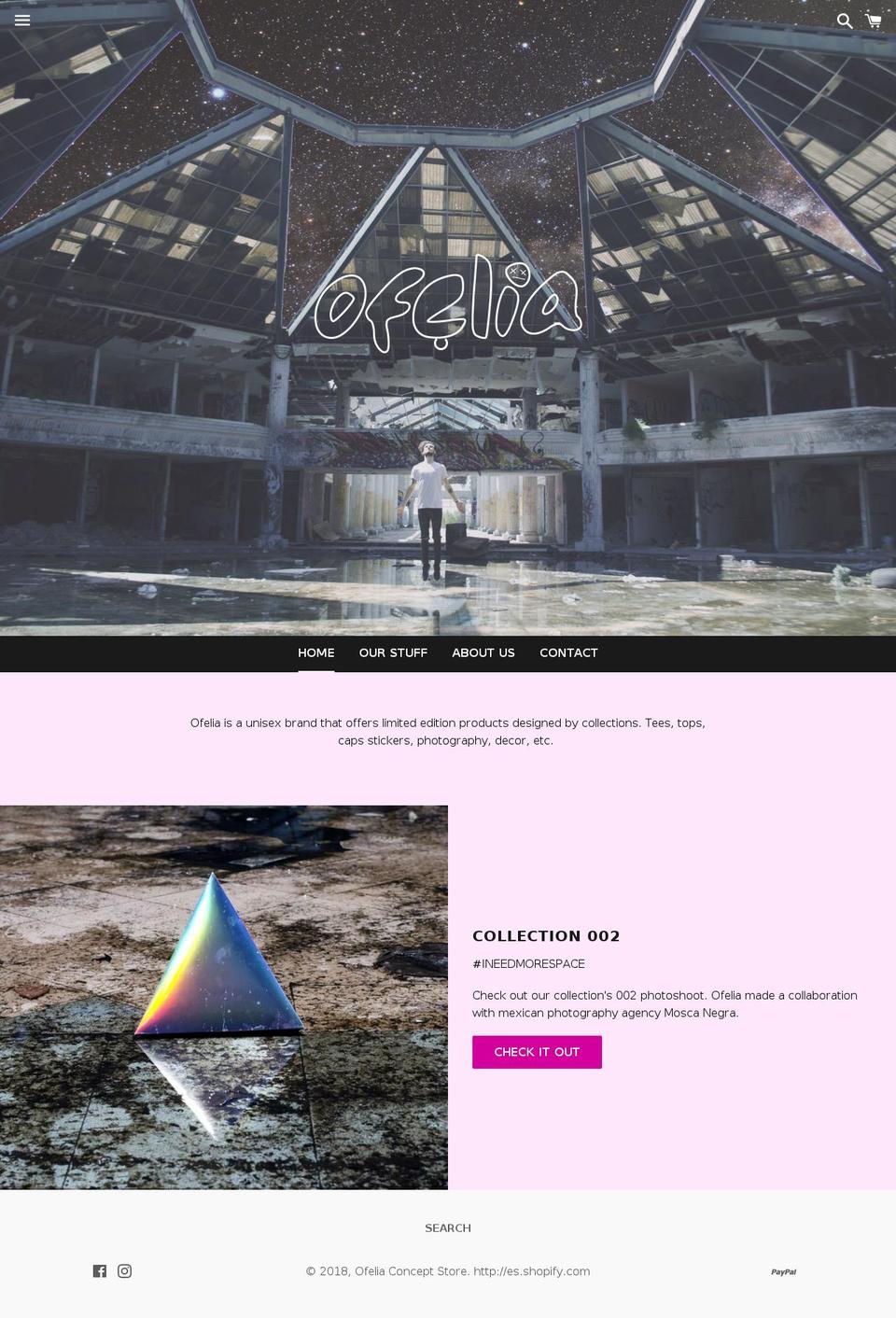 ofeliashop.com — Shopify storefront screenshot