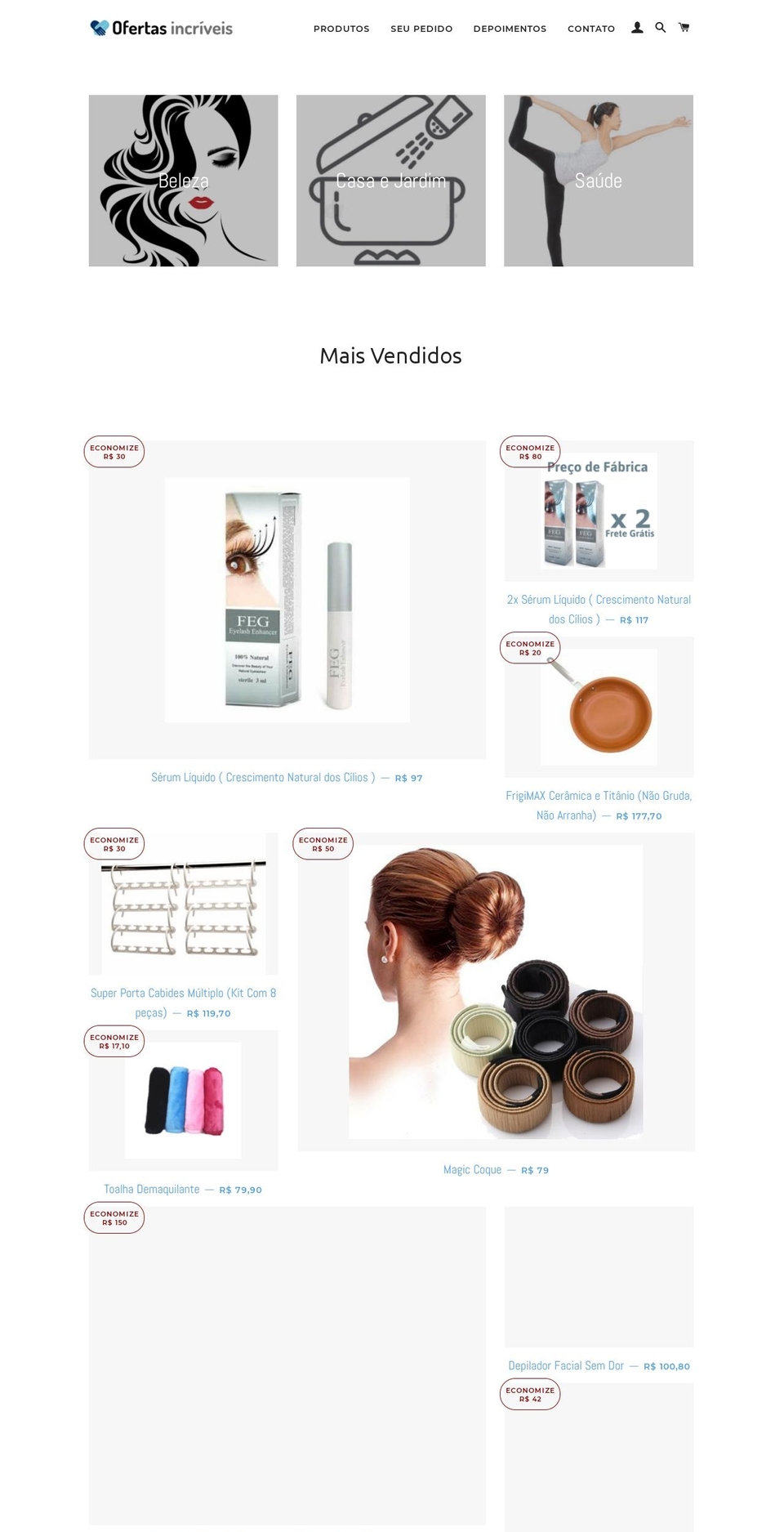 ofertas-incriveis.com — Shopify storefront screenshot