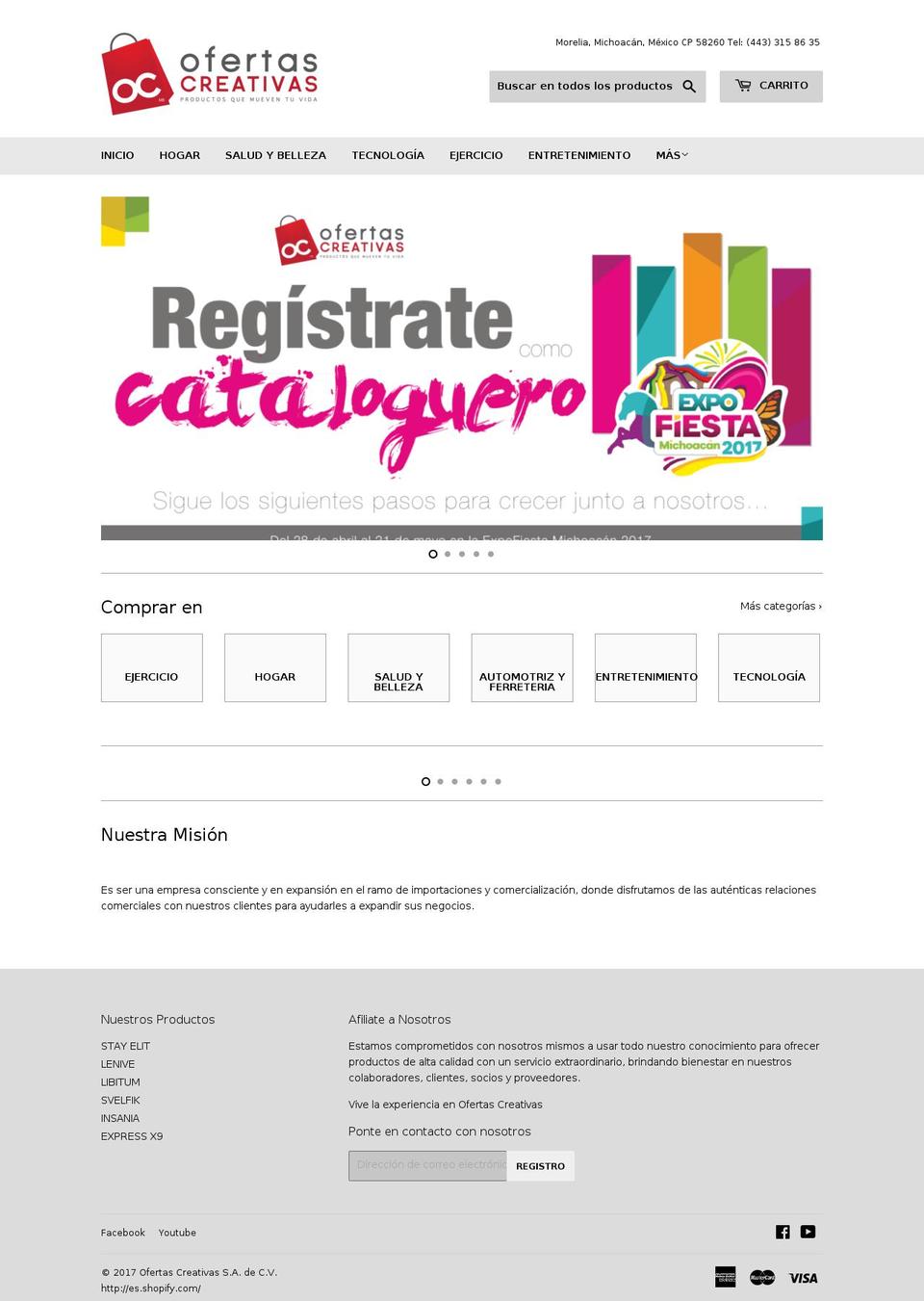 ofertascreativas.com shopify website screenshot