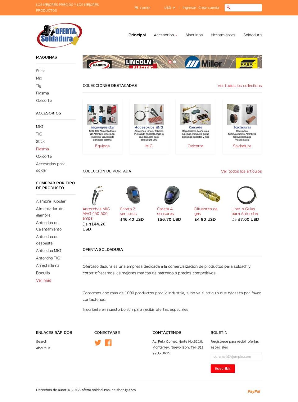 ofertasoldadura.com shopify website screenshot