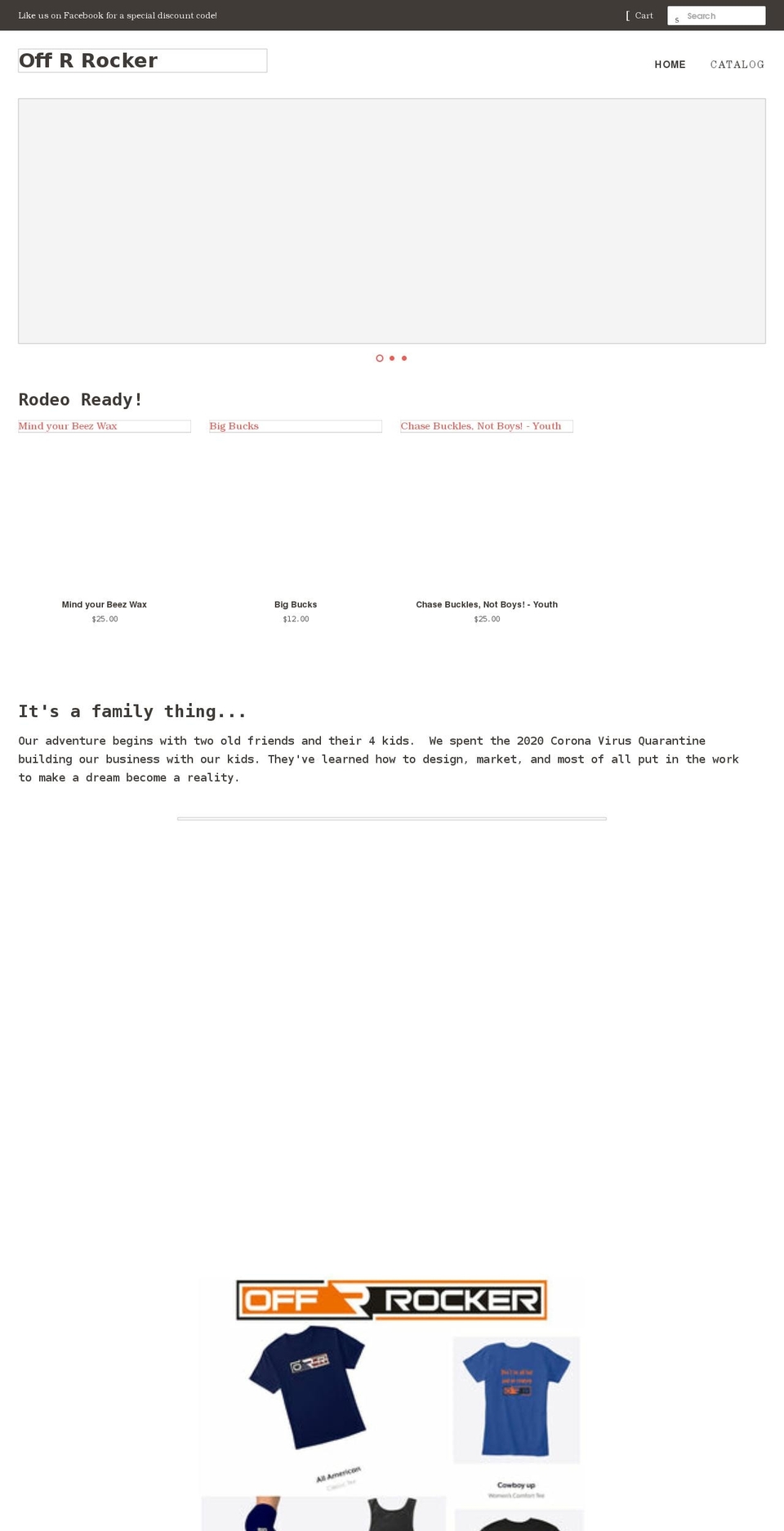 off-r-rocker.myshopify.com shopify website screenshot